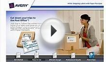 Avery White Shipping Labels with Paper Receipts Demo Video