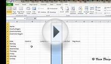 How to Make a Weekly Timesheet Calculator in Microsoft Excel