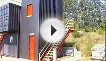 Metal shipping containers used for a survival retreat.