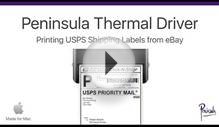 Printing USPS eBay shipping labels with a thermal label