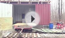 Shipping Container Building a Wall - Time Lapse