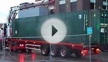 shipping container for sale being loaded on to delivery